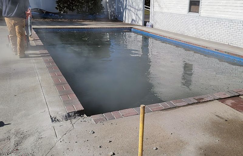 Cantilever pool coping replacement Massachusetts