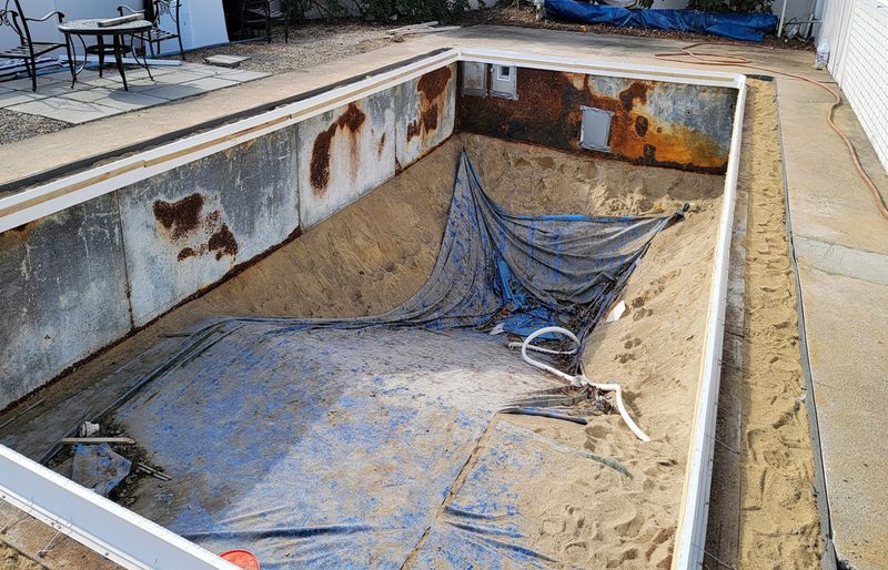 Pool coping replacement cracked and deteriorated repair