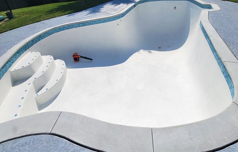 Coping renovation Maine in-ground pool transformation