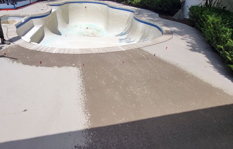 Resurfaced pool deck Massachusetts