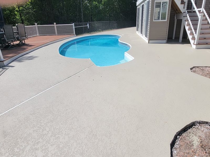 Stamped concrete resurfacing finished project