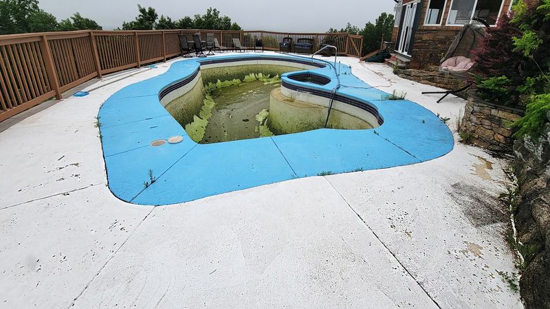 Interior pool plaster restoration smooth finish