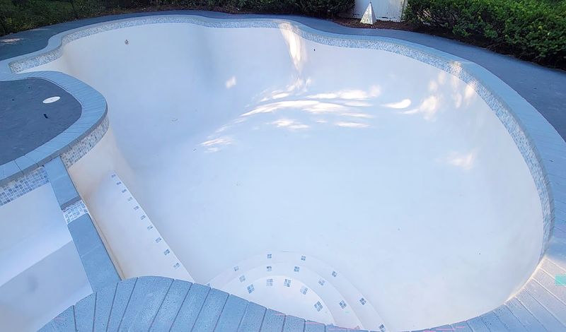 Pool interior renovation with smooth finish