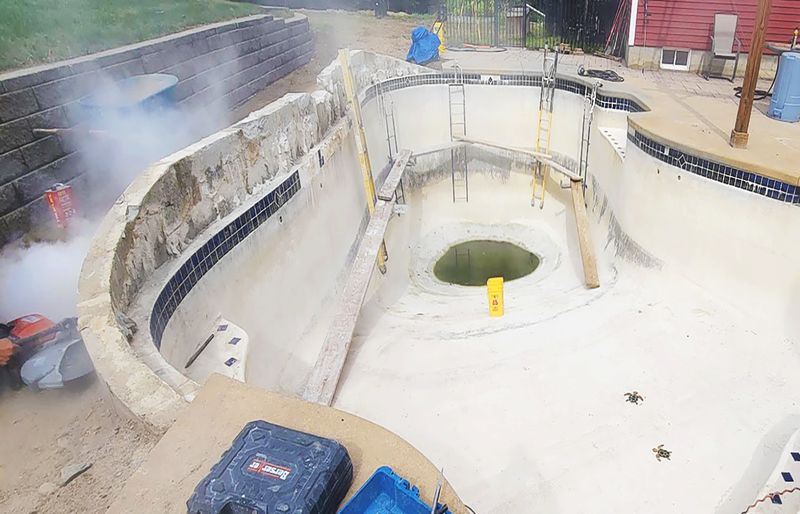 Swimming pool renovation project 38