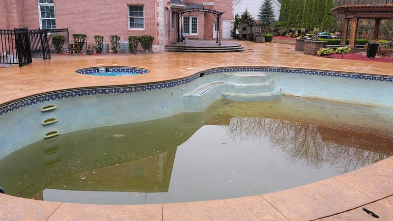 Swimming pool mosaic tile installation