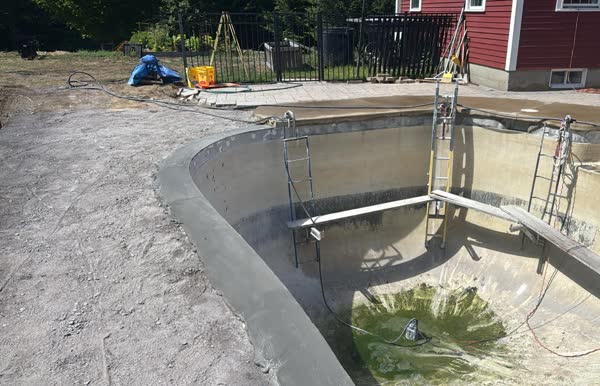 Crew at work on renovation