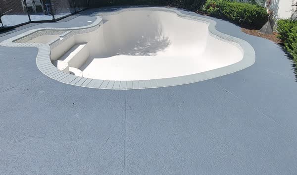 Final result with crystal clear blue water